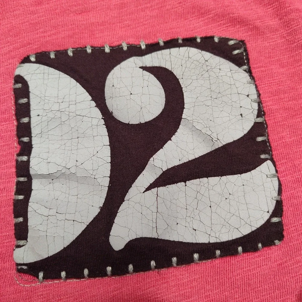 True Religion Men 3XL Red Double Sided Distressed '02 Logo Cotton‎ T-Shirt